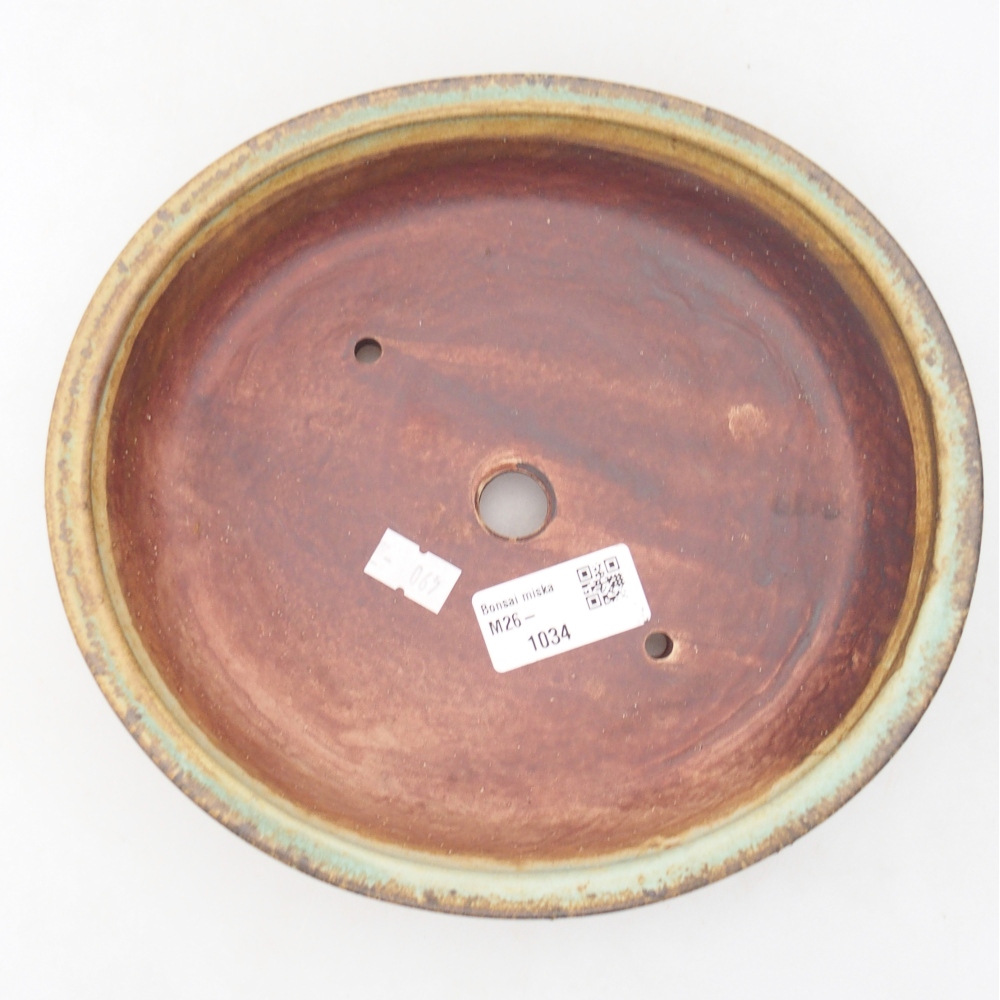 kerámia bonsai tál 21 x 19 x 8 cm, zöld