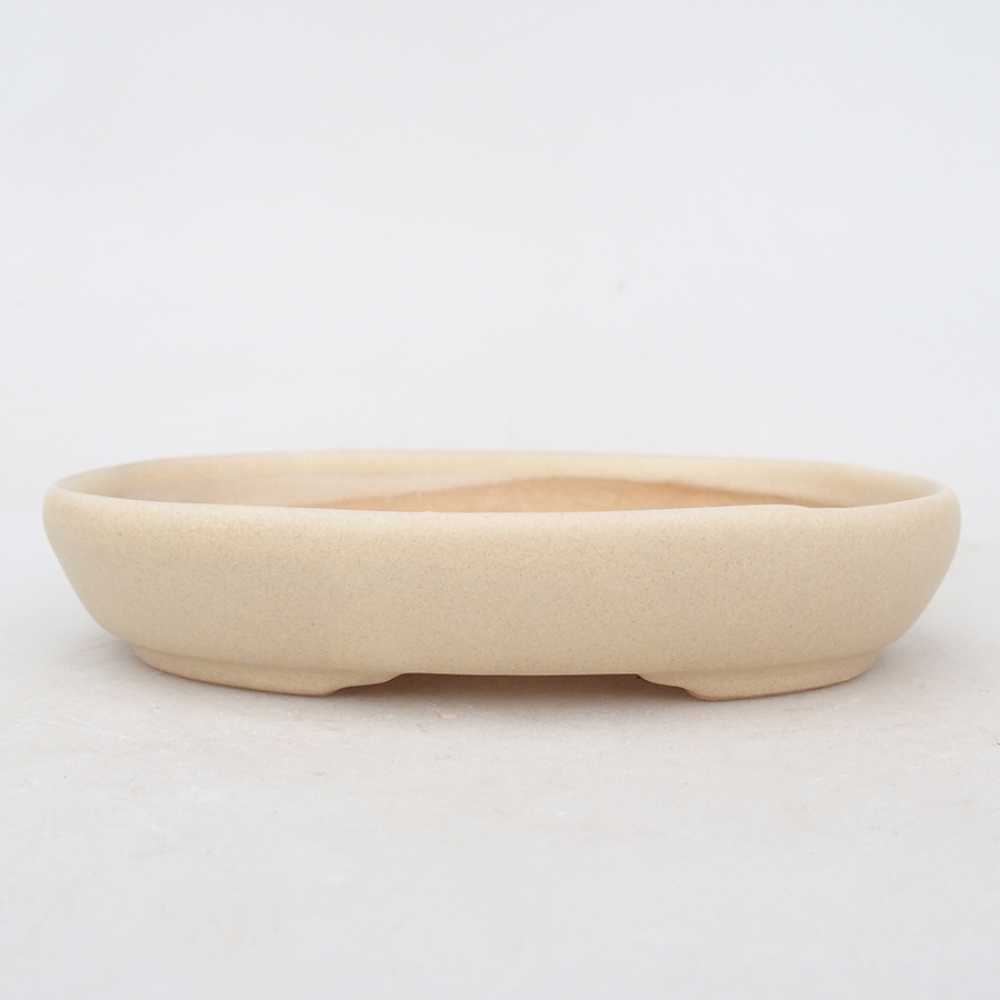 kerámia bonsai tál 13,5 x 10 x 3 cm, bézs színben