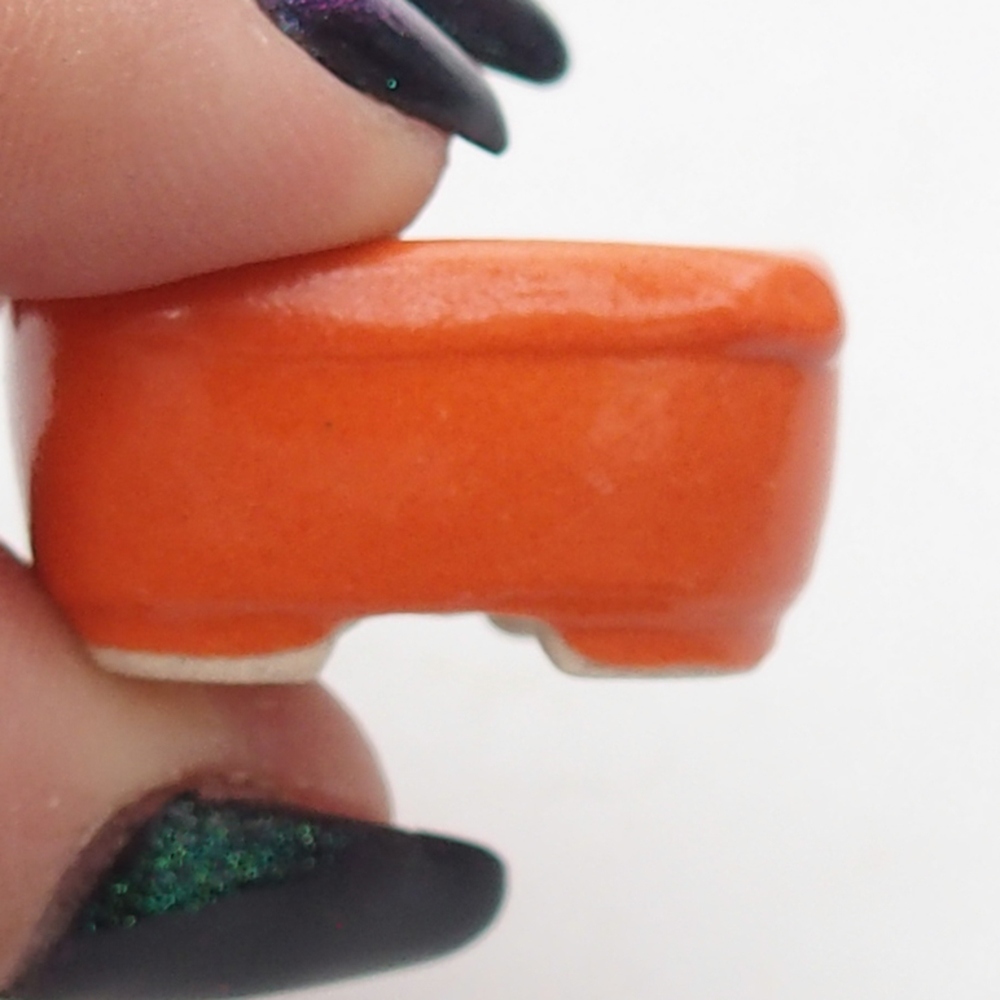 Mini bonsai tál 2,5 x 2,5 x 1 cm, narancssárga