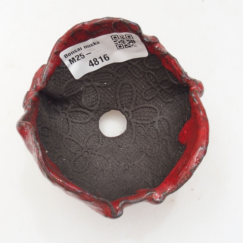 Kerámia kagyló 8 x 7,5 x 5,5 cm , piros színű