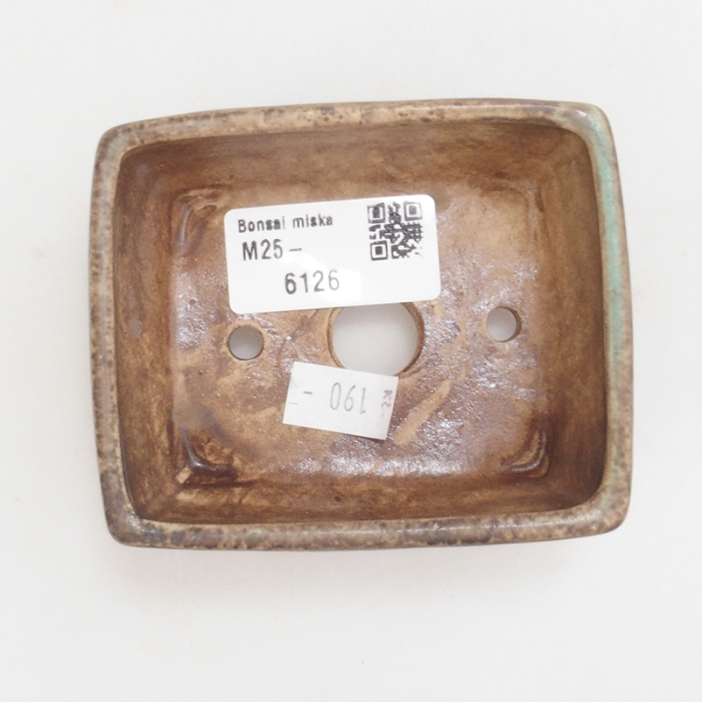 kerámia bonsai tál 10 x 8,5 x 4 cm, barna