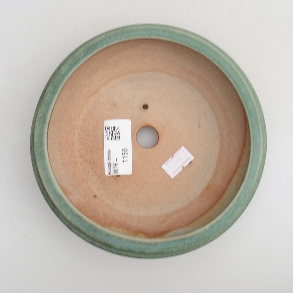 kerámia bonsai tál 15 x 15 x 4,5 cm, zöld