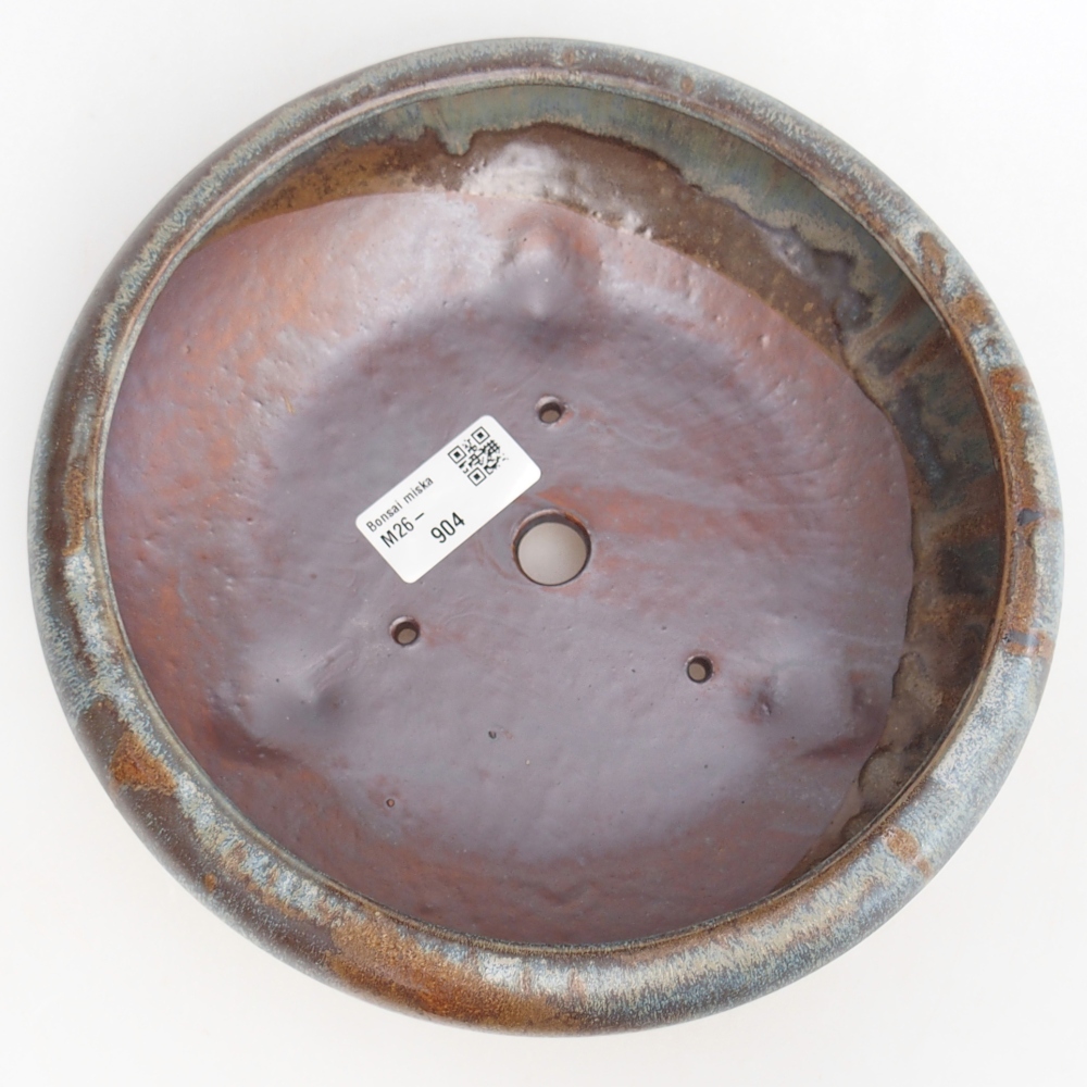 kerámia bonsai tál 21 x 21 x 7 cm, kék-szürke