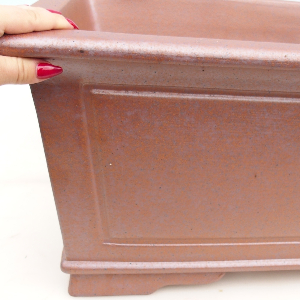 kerámia bonsai tál 61 x 46 x 25 cm , fém színű - CSAK SZEMÉLYES ELSZÁLLÍTÁS vagy raklapos szállítás