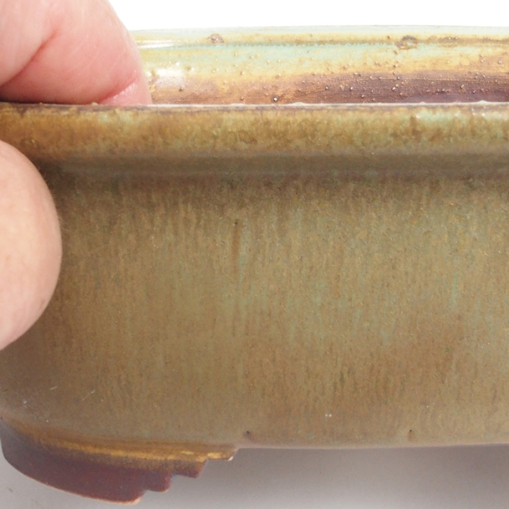 kerámia bonsai tál 10 x 8,5 x 4 cm, barna