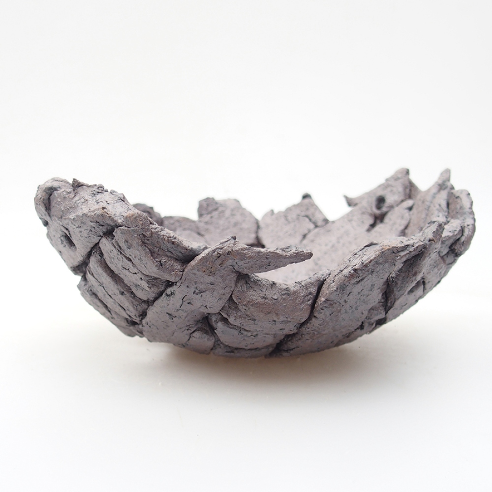 Kerámia kagyló 16 x 14 x 6,5 cm , fémes színű