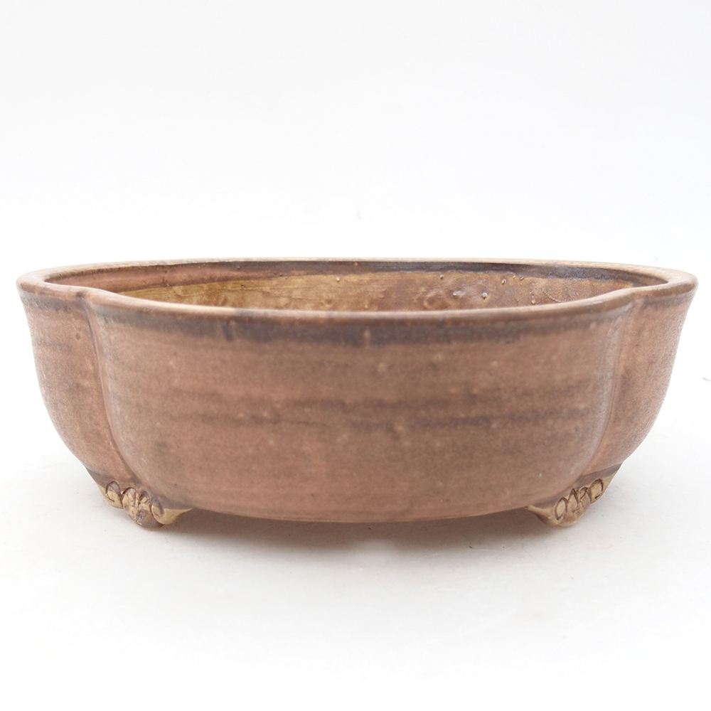 Kerámia bonsai tál 17 x 15,5 x 5,5 cm, rózsaszínű