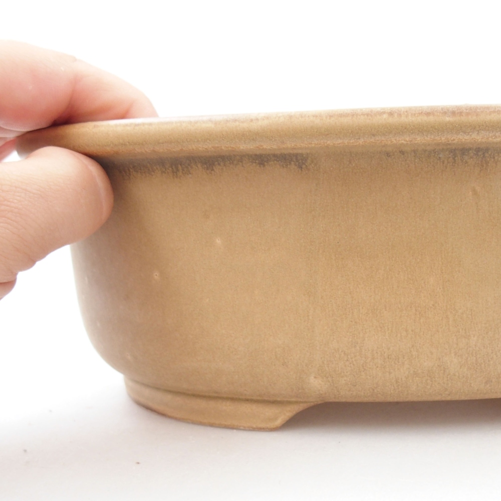 kerámia bonsai tál 23,5 x 19 x 8 cm, rózsaszínű