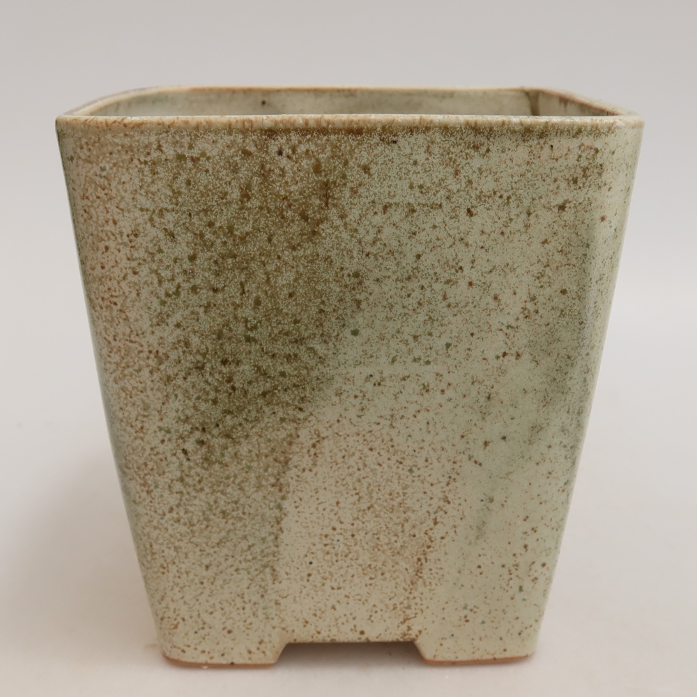 Kerámia bonsai tál 13,5 x 13,5 x 15 cm, zöld
