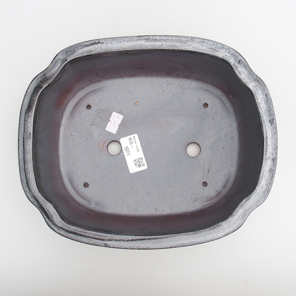 Kerámia bonsai tál 24 x 19,5 x 7 cm, fém színben