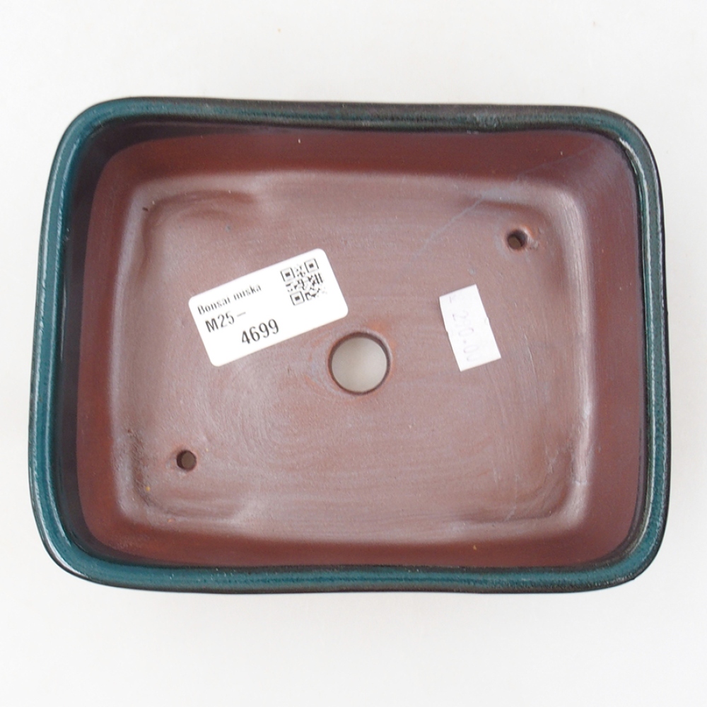 kerámia bonsai tál 15 x 12 x 4,5 cm, zöld