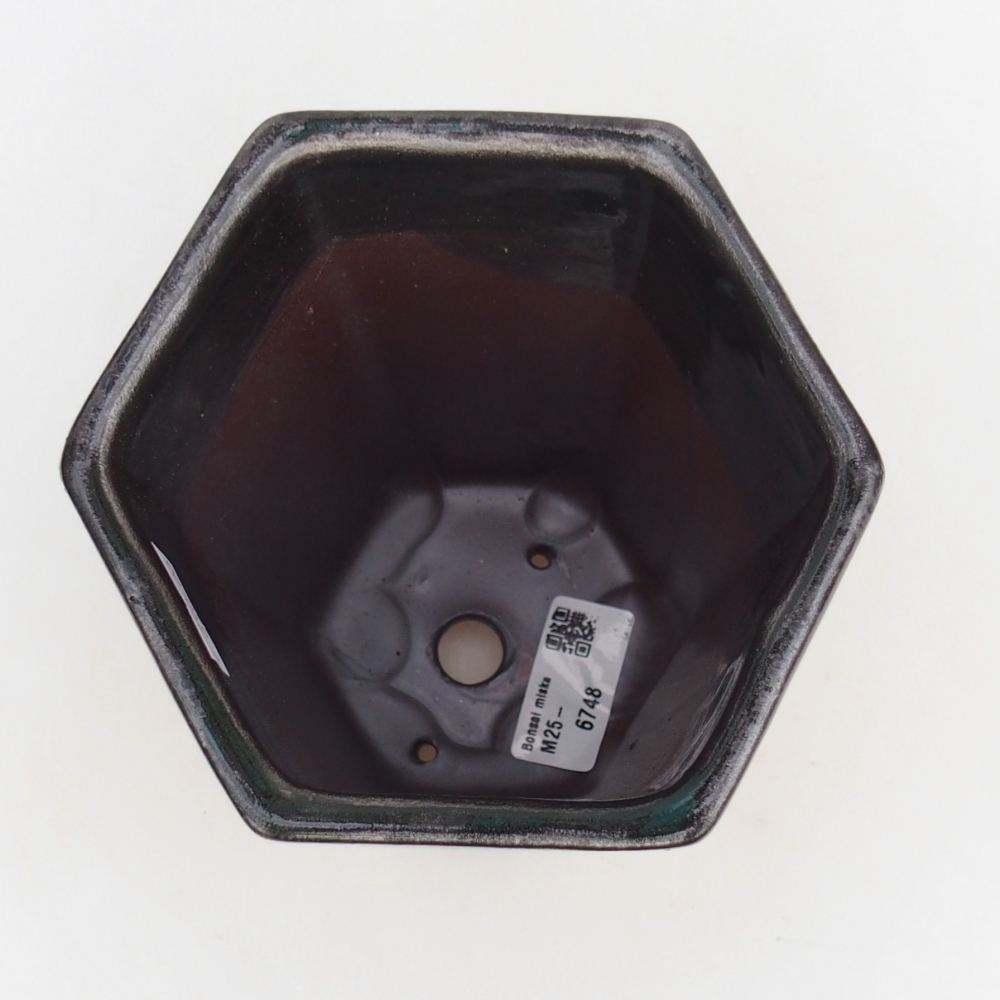 Bonsai kerámia tál 12,5 x 11,5 x 16,5 cm, zöld