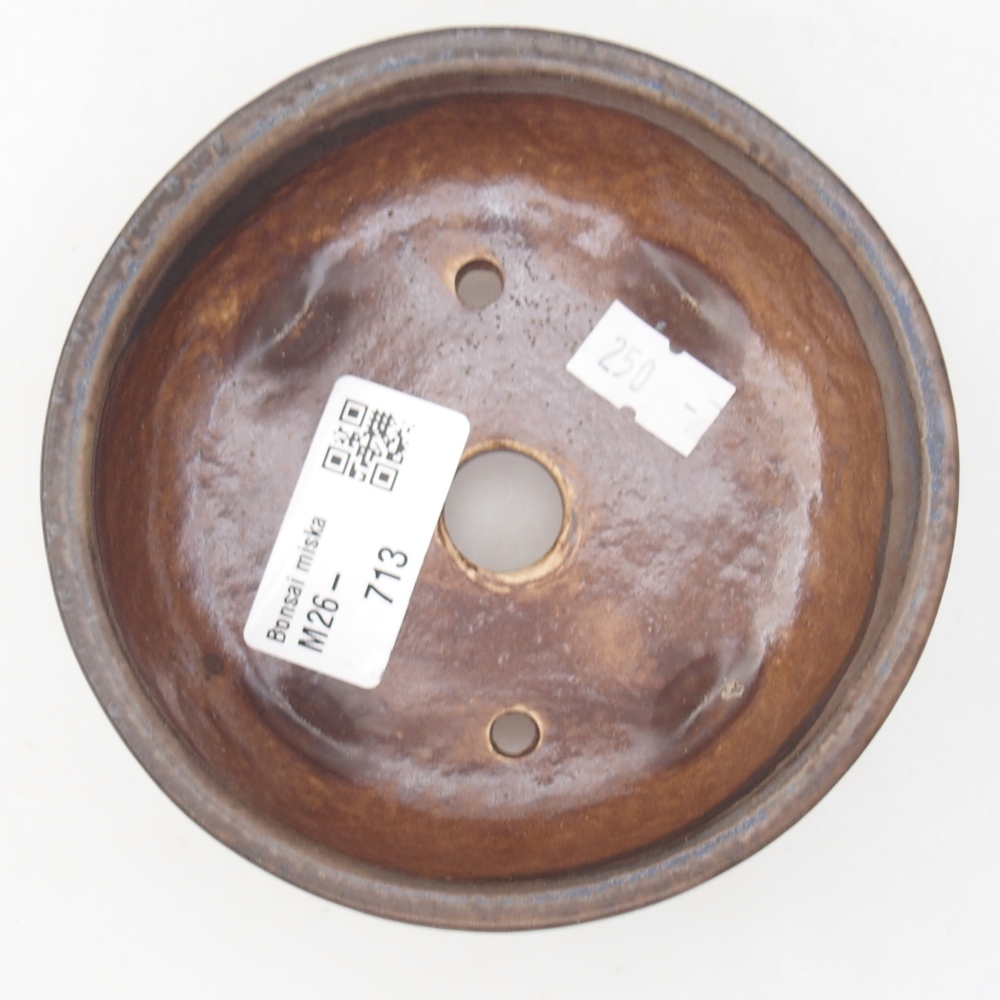 kerámia bonsai tál 11 x 11 x 4,5 cm, kék színben