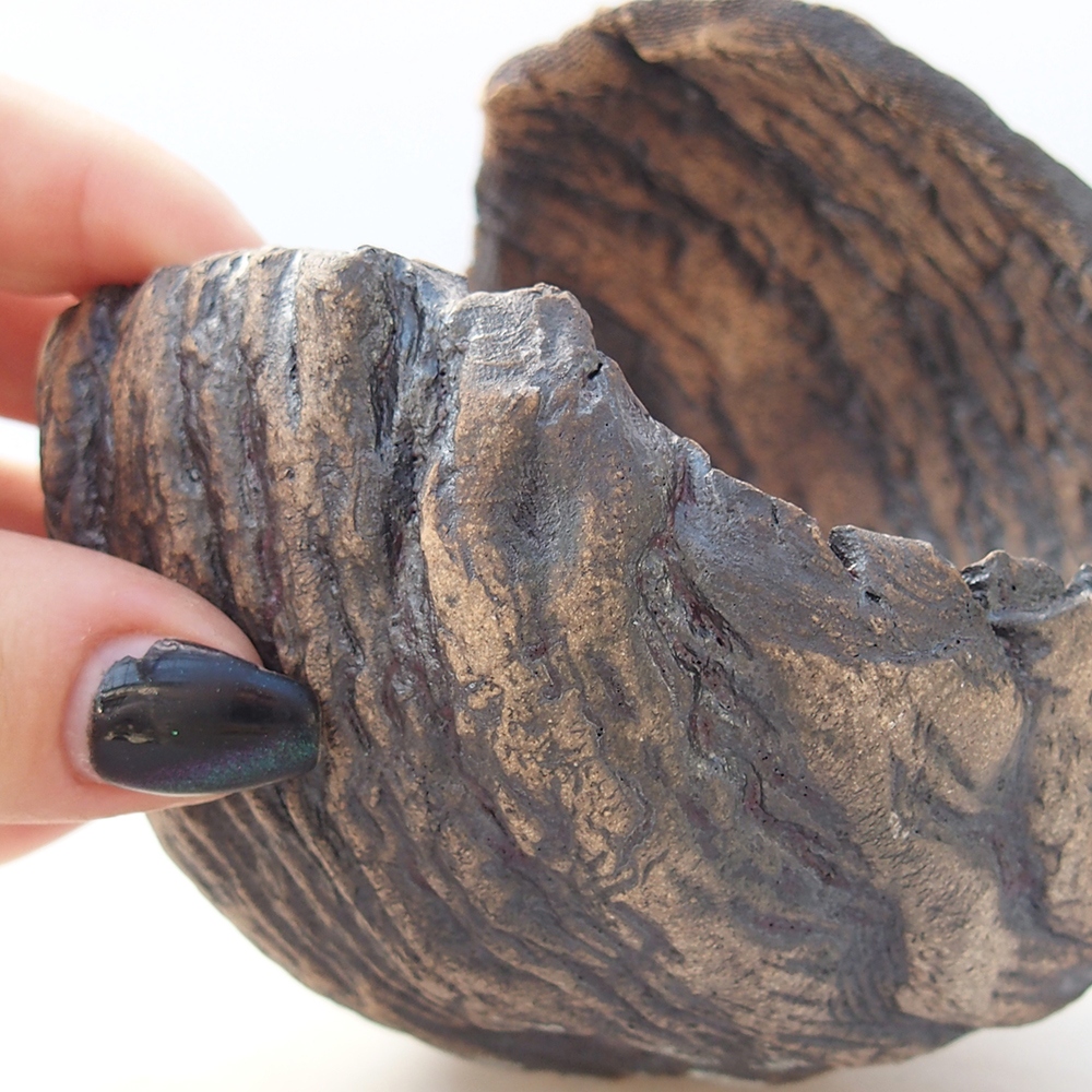 Kerámia kagyló 10 x 9 x 10 cm , barna színű