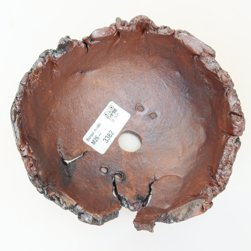 Kerámia tojáshéj, 14,5 x 14 x 8,5 cm, barna színű