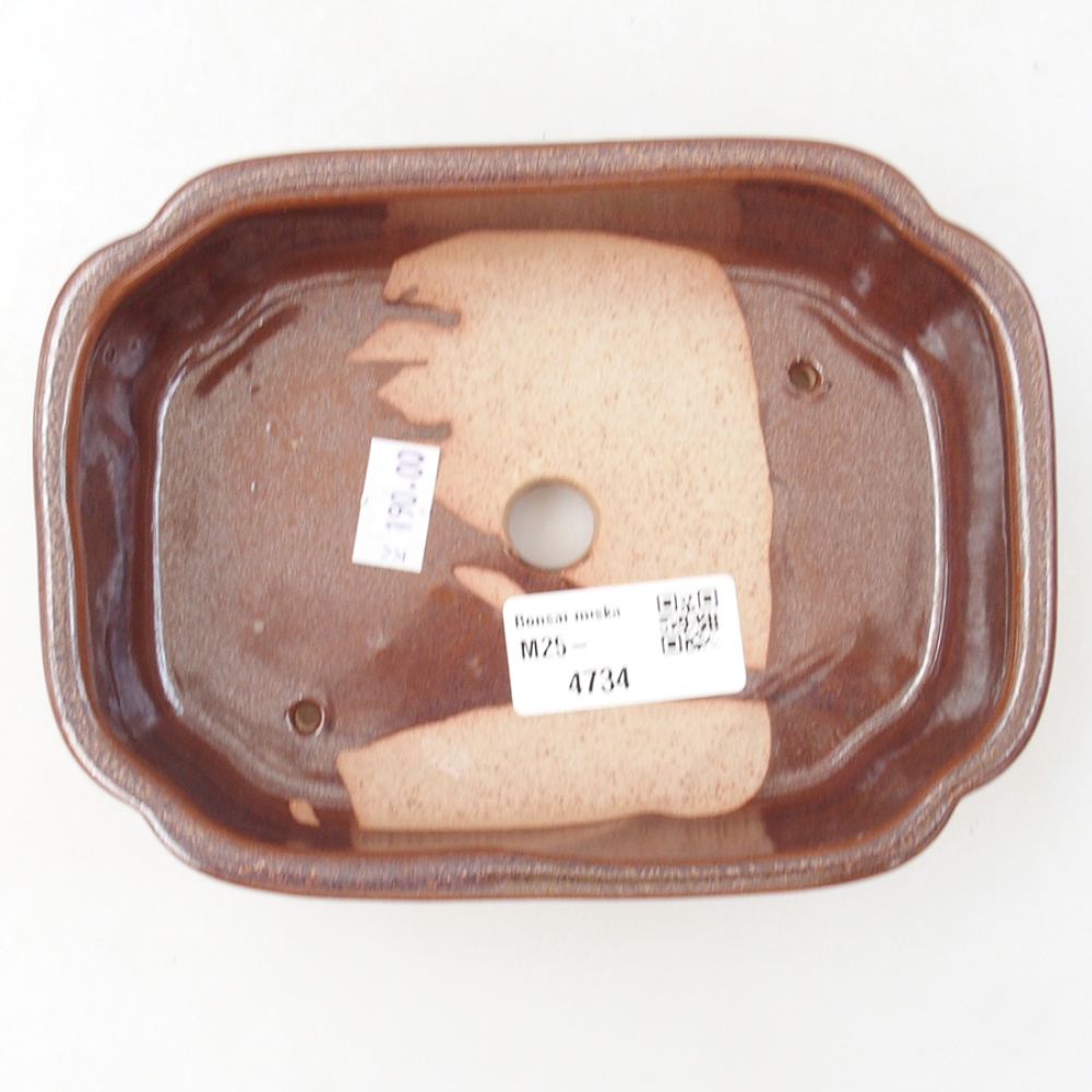 kerámia bonsai tál 15 x 11,5 x 4,5 cm, barna