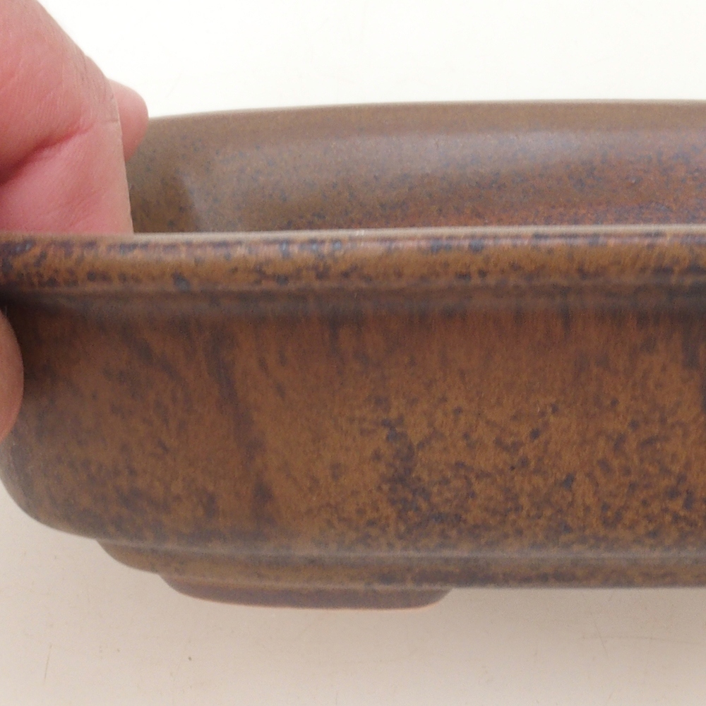 Bonsai tál H02 - 19 x 13 x 5 cm - barna