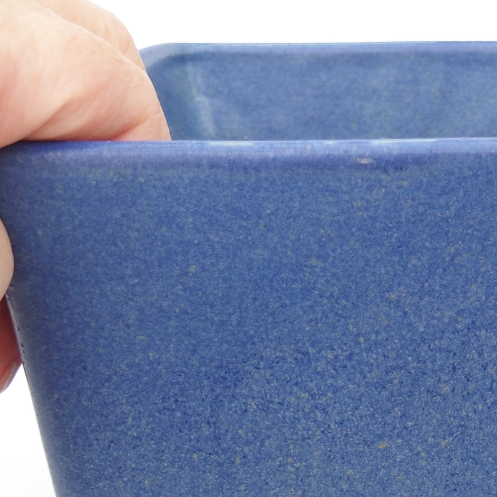 kerámia bonsai tál 13 x 13 x 13 cm, kék színben