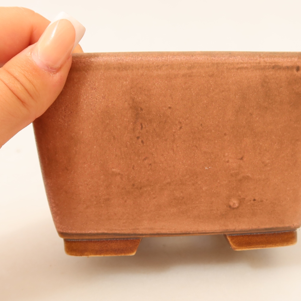 kerámia bonsai tál 13 x 13 x 8 cm, rózsaszínű