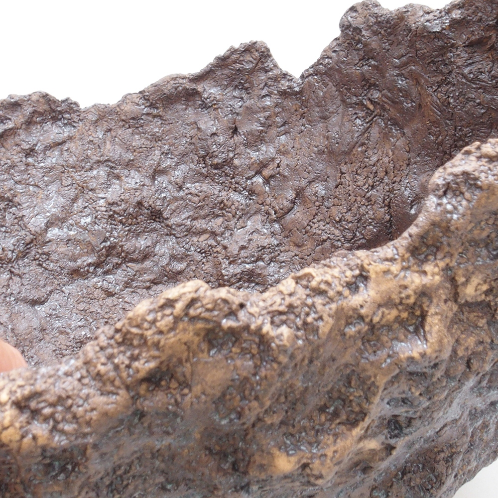 Kerámia kagyló 24 x 21,5 x 22 cm , színe barna