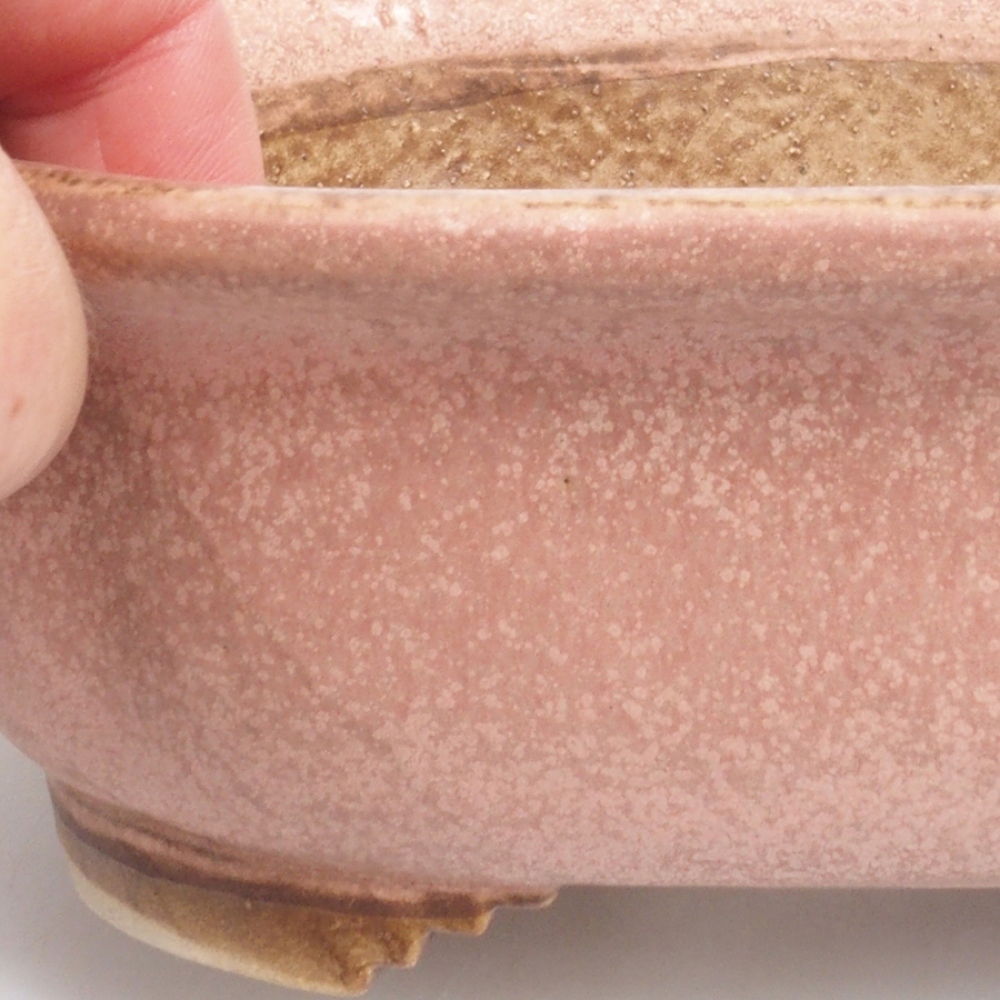 kerámia bonsai tál 10 x 8,5 x 4 cm, barna