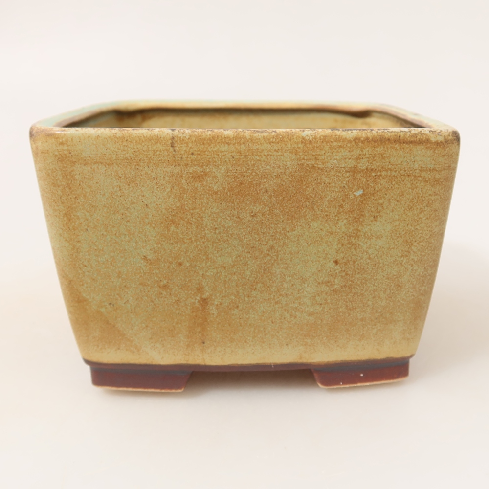 kerámia bonsai tál 13 x 13 x 8 cm, zöld