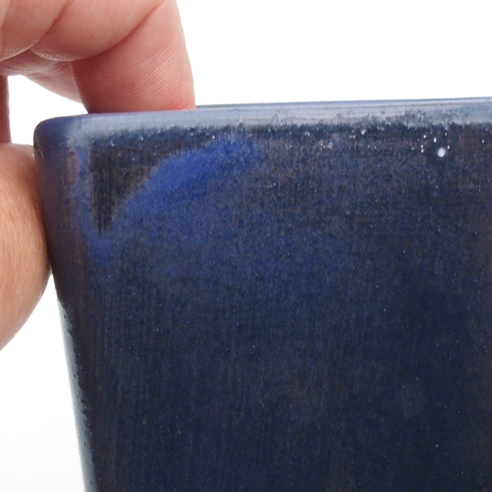 kerámia bonsai tál 8,5 x 8,5 x 10,5 cm, kék színben