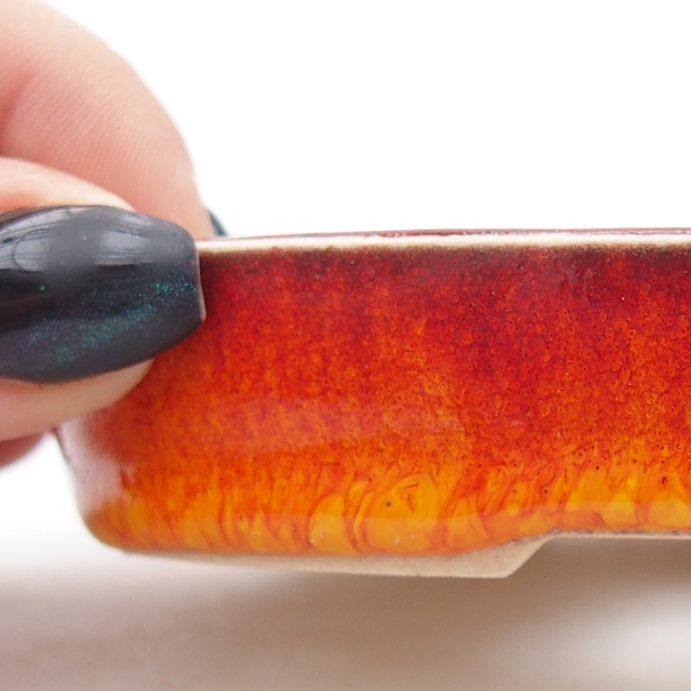 Mini bonsai tál 11 x 9 x 2 cm, narancssárga