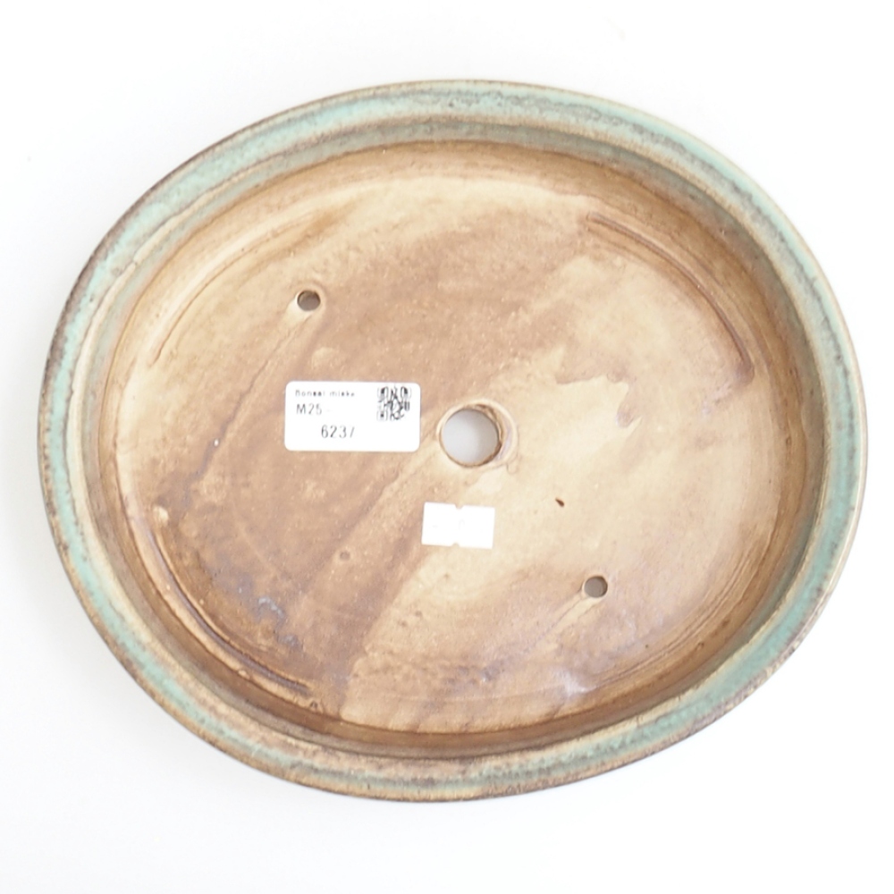 kerámia bonsai tál 23 x 19,5 x 4,5 cm, zöld