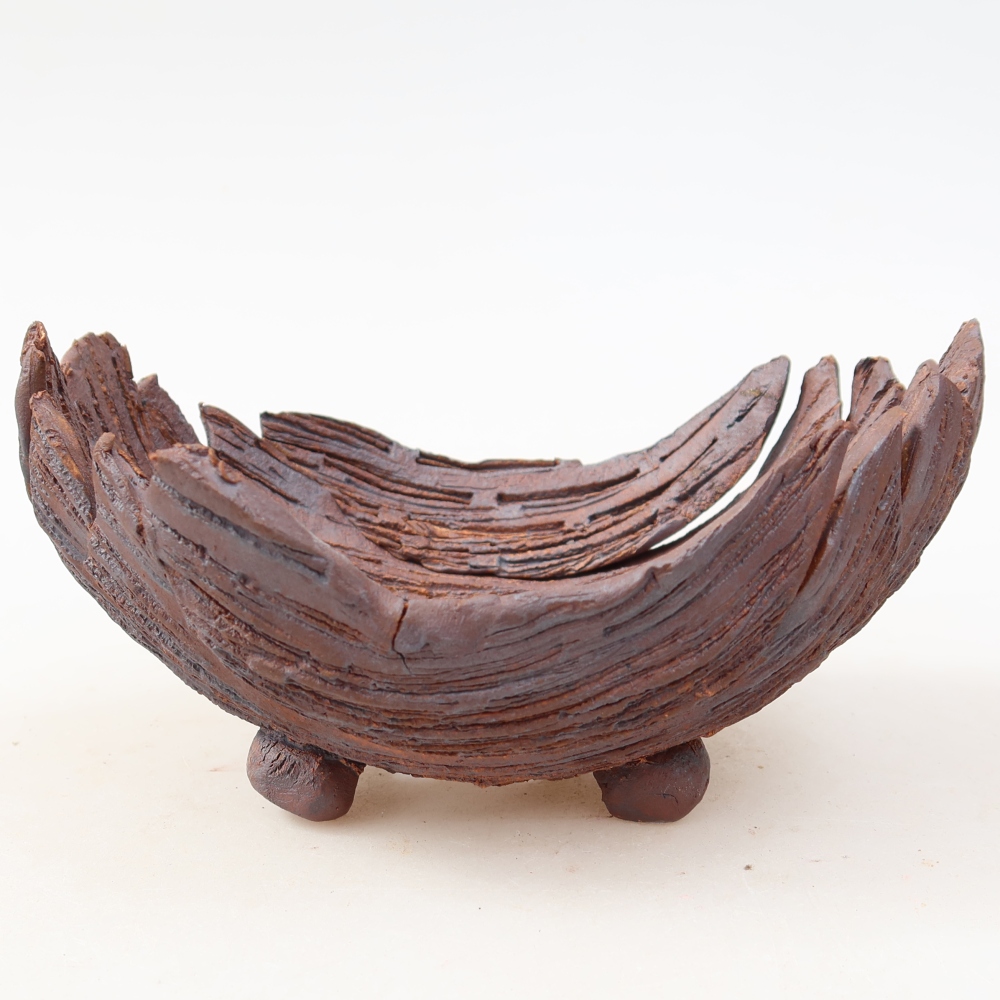 Kerámia héj  15 x 11 x 7,5 cm, barna színű