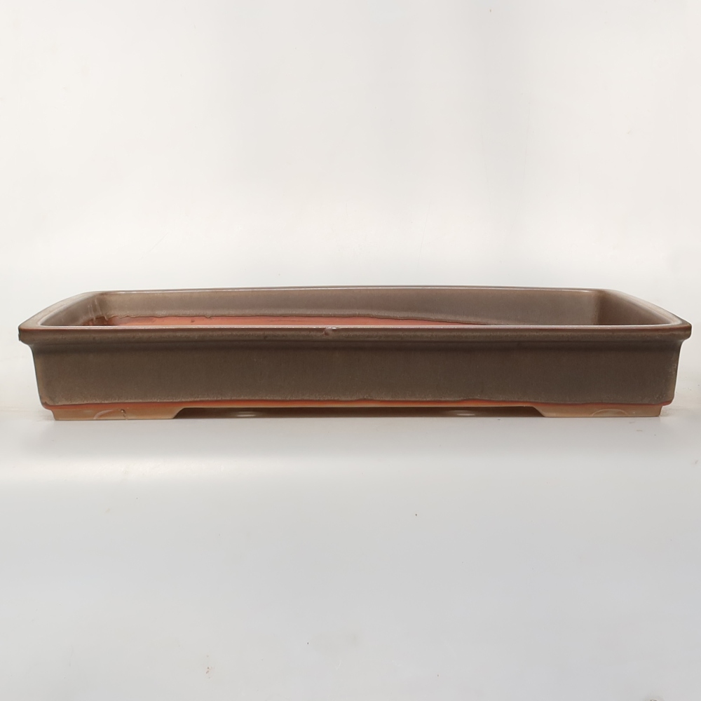 Kerámia tál  45 x 29 x 6,5 cm, barna színű