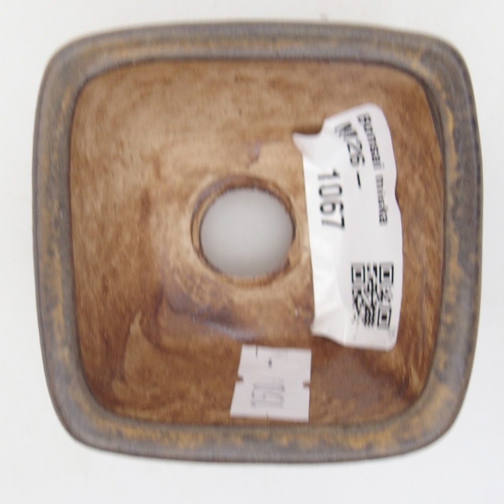 kerámia bonsai tál 6 x 6 x 4 cm, barna