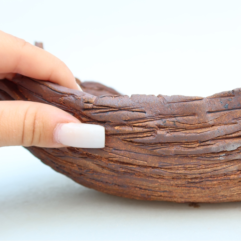 Kerámia héj  27 x 18,5 x 10 cm, barna színű