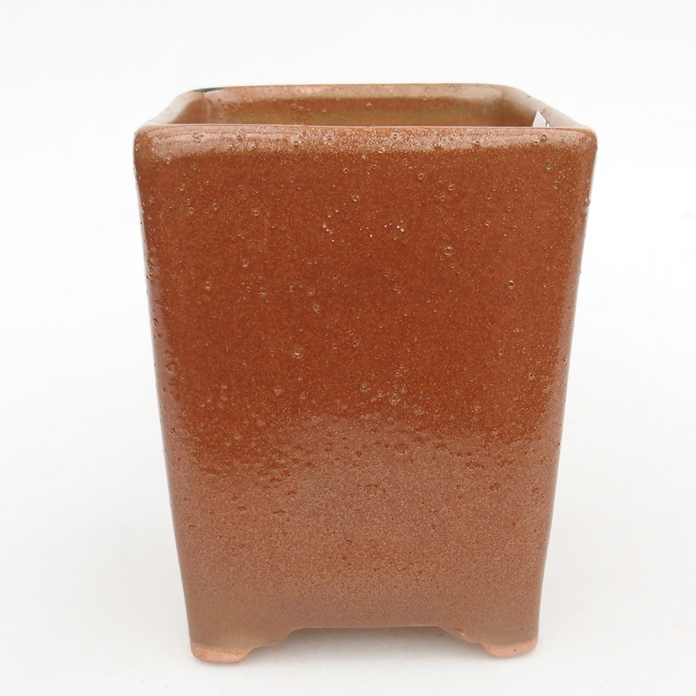 kerámia bonsai tál 8,5 x 8,5 x 11,5 cm, barna