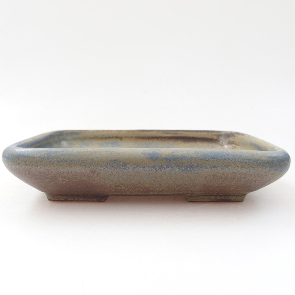 kerámia bonsai tál 17 x 13,5 x 3,5 cm, kék színben