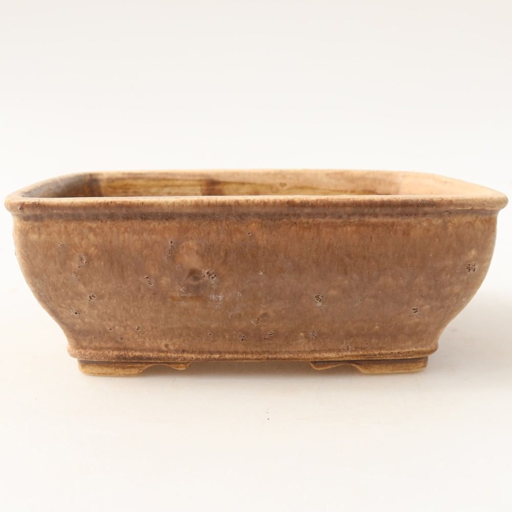Kerámia bonsai tál, 15 x 12,5 x 5,5 cm, rózsaszín