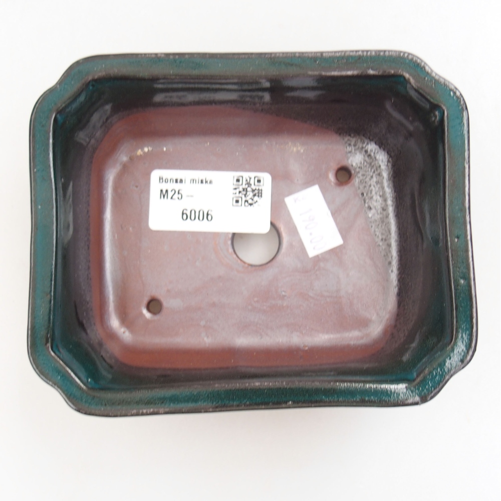 kerámia bonsai tál 22 x 17 x 5 cm, zöld