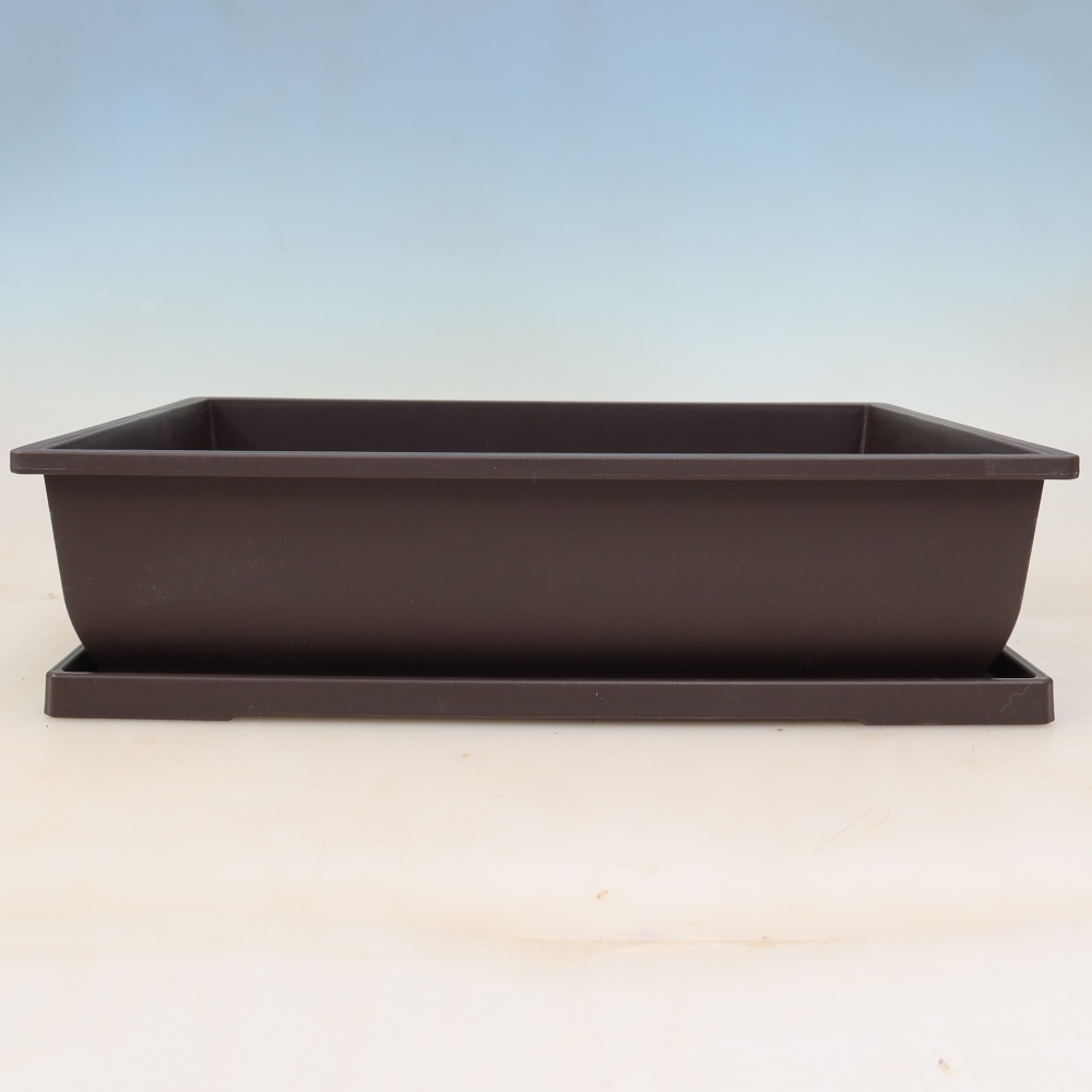 Bonsai-cserepes tál + alátét, műanyag, MP-6 – 41 x 30,5 x 10 cm