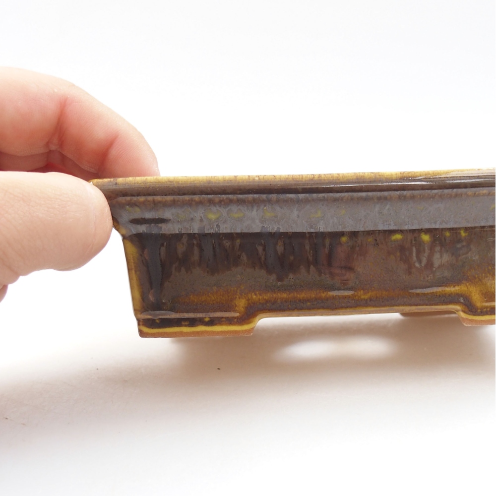 kerámia bonsai tál 22 x 17 x 5 cm, zöld