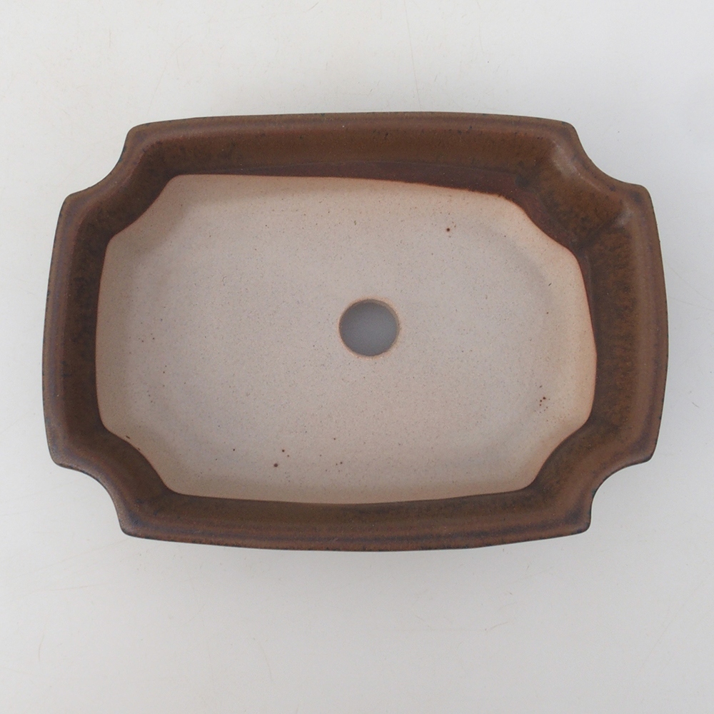 Bonsai tálka H03 - 16,5 x 12 x 4,5 cm. - barna