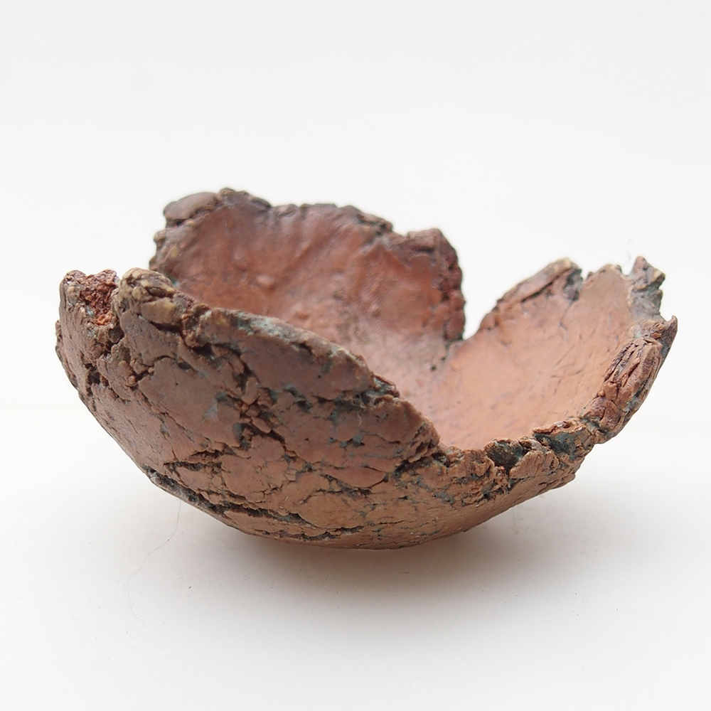 Kerámia kagyló 7,5 x 7 x 4 cm , zöld színű