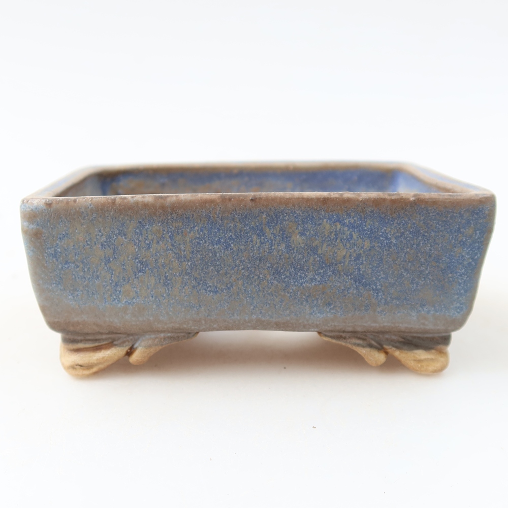Kerámia bonsai tál 10 x 8 x 4 cm, kék színű