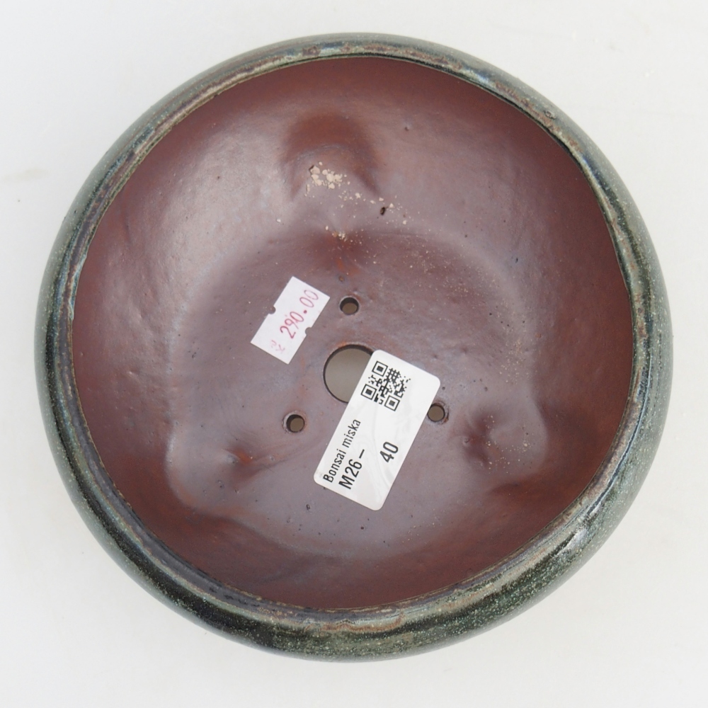 kerámia bonsai tál 15 x 15 x 7 cm, zöld