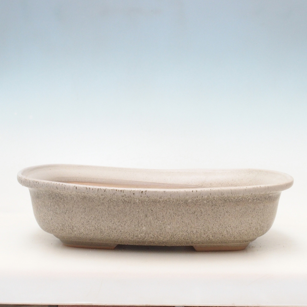 Bonsai tál + csészealj H10 - 37 x 28 x 9 cm - bézs színű