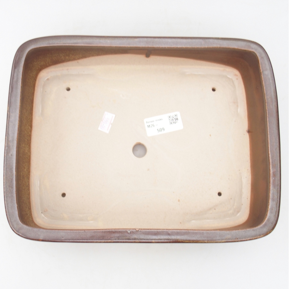 kerámia bonsai tál 26,5 x 20 x 6,5 cm, barna