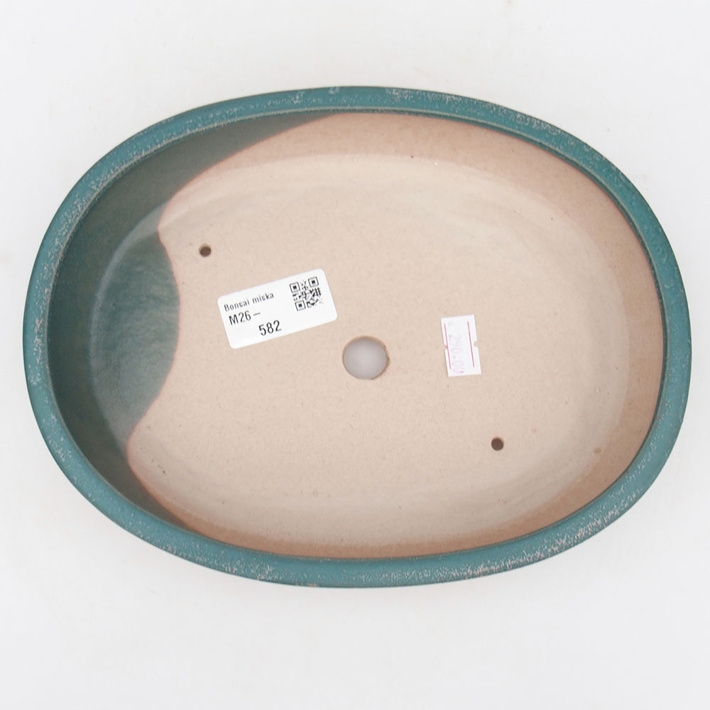 kerámia bonsai tál 22 x 17 x 4 cm, kék színben