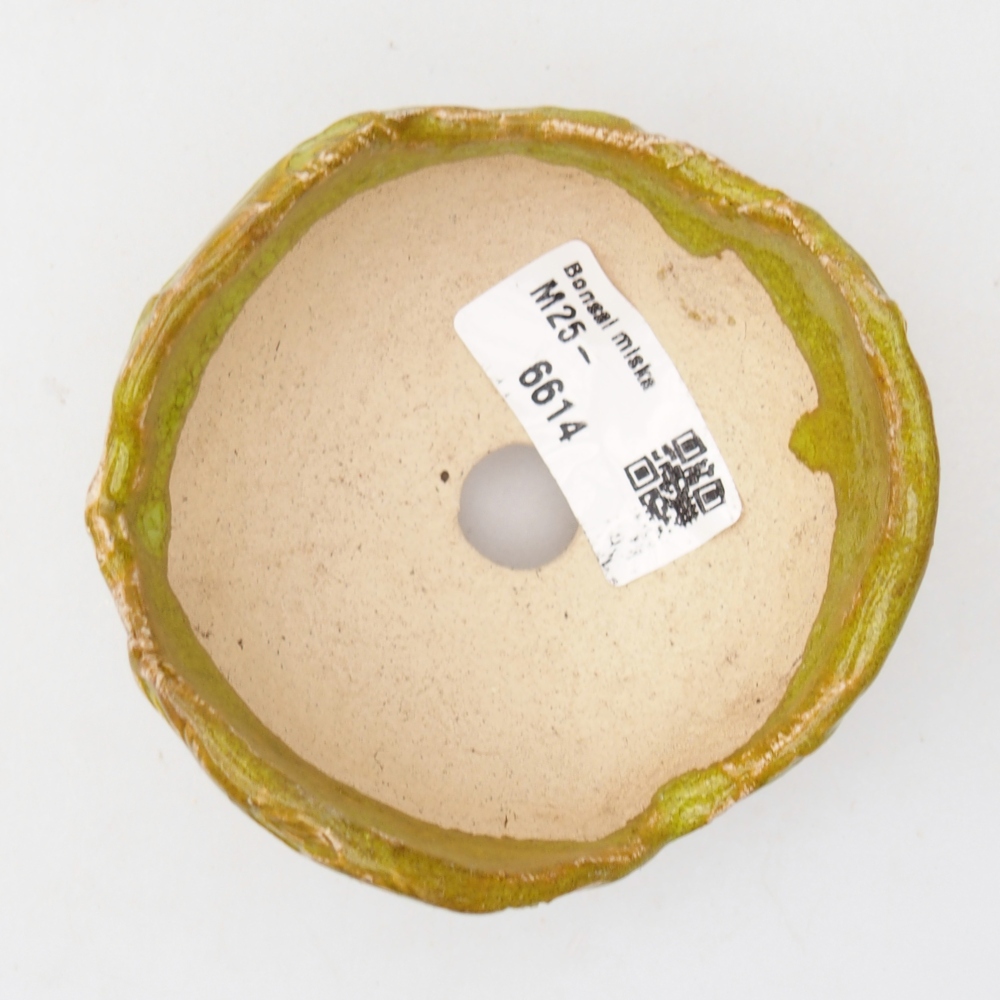 Kerámia kagyló 9 x 8,5 x 5,5 cm , zöld színű