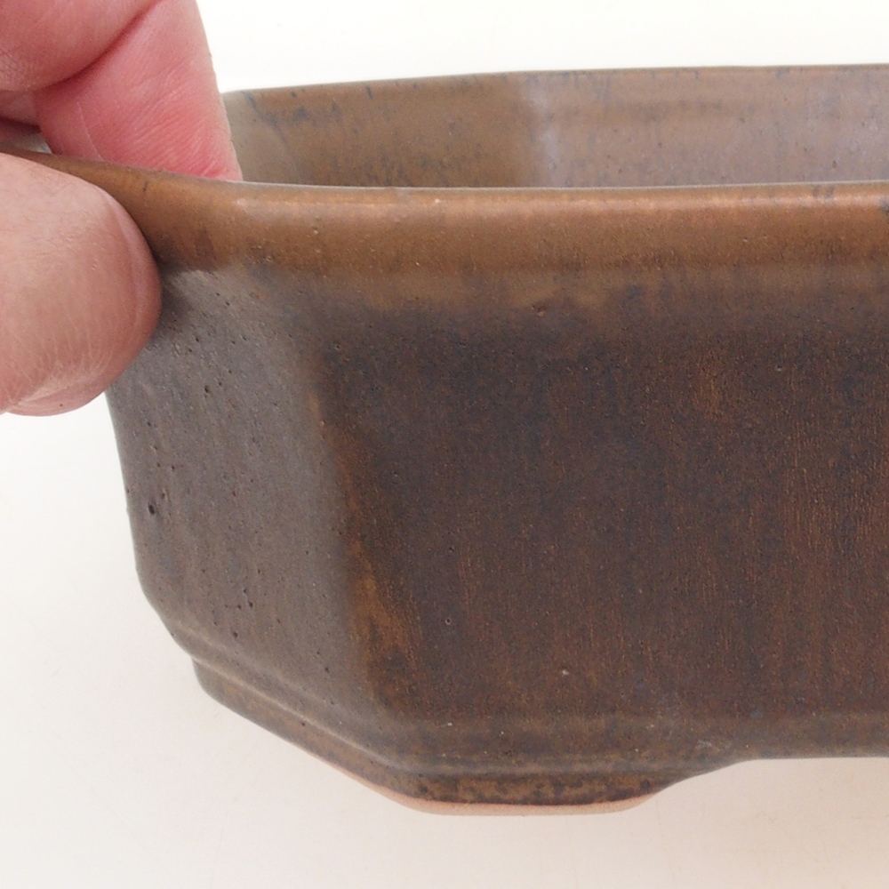 Bonsai tál H14 - 17,5 x 17,5 x 6 - barna