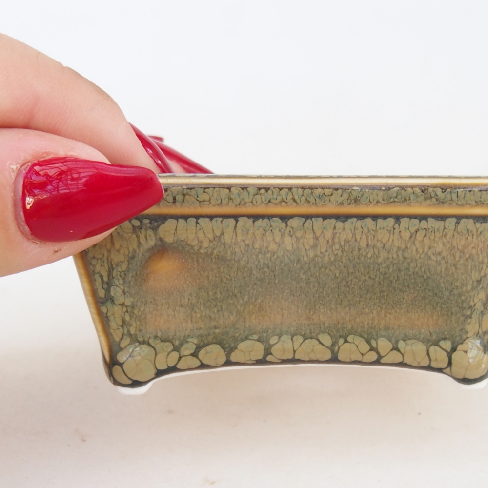 Mini bonsai tál 7,5 x 6 x 3 cm, zöld