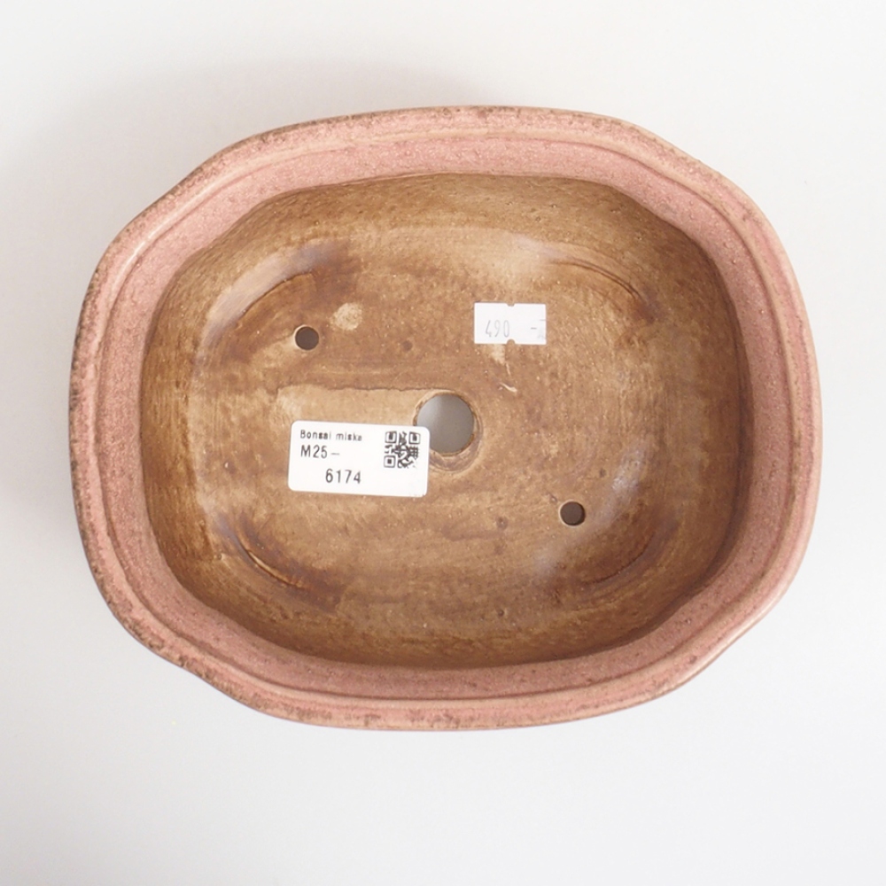 kerámia bonsai tál 10 x 8,5 x 4 cm, barna